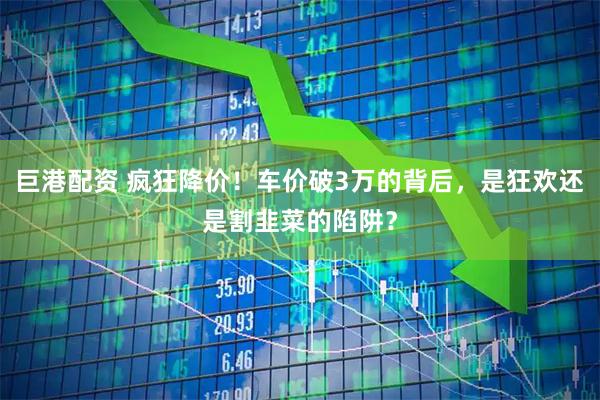 巨港配资 疯狂降价！车价破3万的背后，是狂欢还是割韭菜的陷阱？
